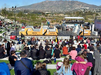 Miles de visitantes recorren el Gran Parque de Mijas en el fin de semana de preapertura y llenan el recinto del evento nacional de parkour