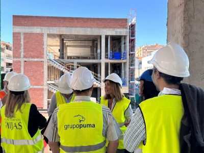 La alcaldesa realiza una visita técnica a las obras de ampliación de la ciudad deportiva de Las Lagunas valoradas en 4,8 millones